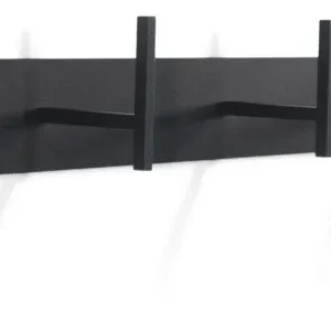 Spinder CHAPMAN 5 Stahl-Garderobe in Schwarz mit fünf Haken, Gesamtansicht von vorne.