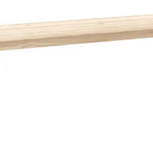 JOIN-IN Bench Raw Kiefer Gesamtansicht mit massivem Holzgestell und durchgehender Sitzfläche in Natur.