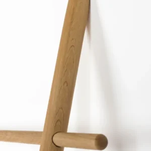 Dekoleiter Jhon aus Eichenholz, Natur, 156,5 cm für Wohnzimmer & Flur