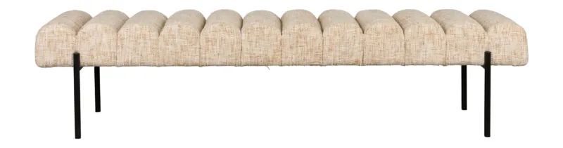Sitzbank Jethro 160 cm in Beige mit Polsterbezug für Esszimmer