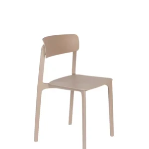 Esszimmerstuhl Clive im 4er-Set aus Kunststoff, Hellbraun fürs Zimmer