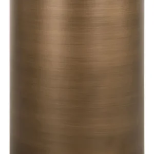 Richmond Pflanzgefäß Dira Ø50 cm brushed gold aus Eisen in Gesamtansicht mit zylindischer Form und matter Oberfläche.