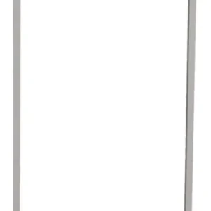 Outdoor Beistelltisch Reed in Gesamtansicht mit zwei runden Ablageflächen und schlankem Aluminiumgestell in Beige.
