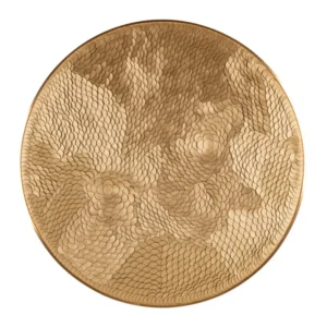 Richmond Wandkunst Bloom gold, Blumenrelief-Wanddeko, 110x110 cm