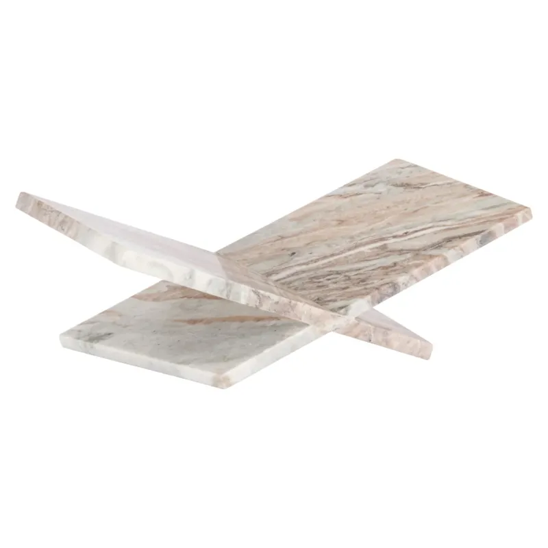 Richmond Buchständer Belicia Blush Beige aus Toronto-Marmor