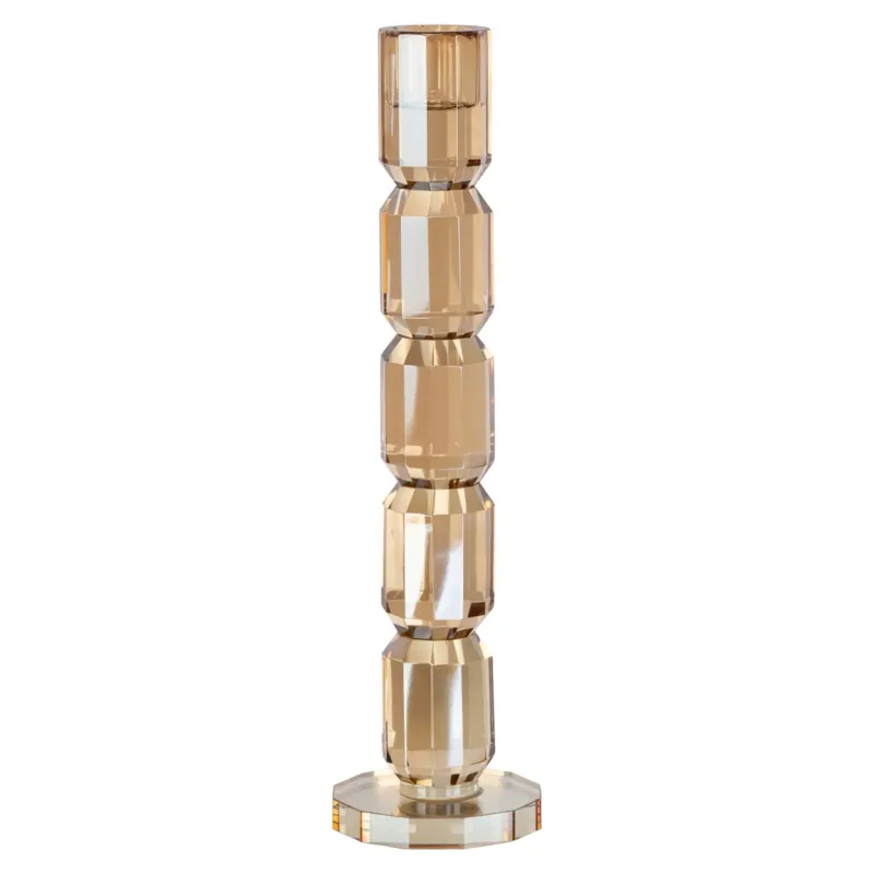 Kerzenhalter Dita Champagne aus Kristall, 25 cm, elegant