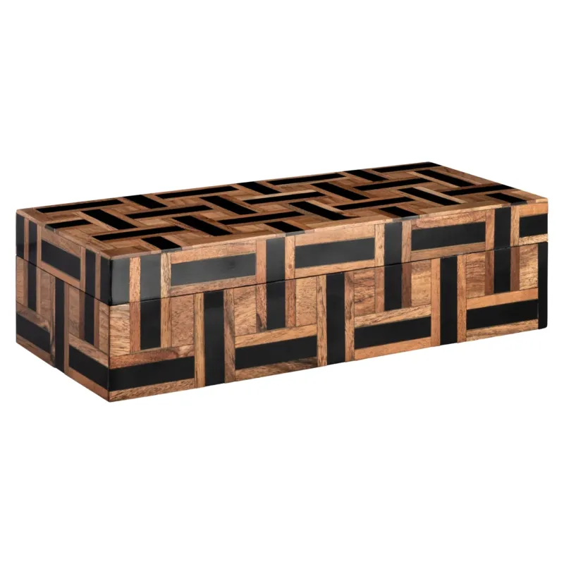 Richmond Aufbewahrungsbox Floor braun – Deko-Box aus Harz & MDF