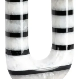 Richmond Kerzenhalter River black/white – handgegossenes Harz-Unikat