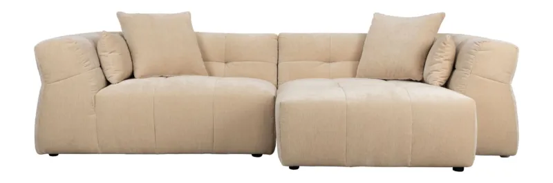 Sofa Hodge mit Chaiselongue rechts in Beige von Dutchbone