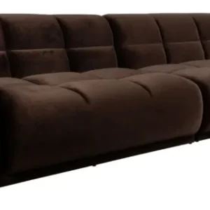 Sofa Hazel 4,5-Sitzer in Braun mit Gestell aus Eukalyptusholz