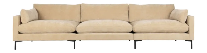 Sofa Summer 4,5-Sitzer in Sand mit Stahlgestell fürs Wohnzimmer
