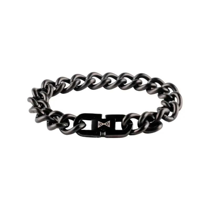 AZE Jewellery Kinderarmband Gourmette Edelstahl Schwarz