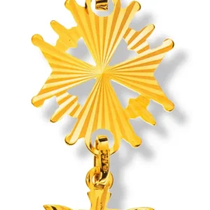 Anhänger Hugenottenkreuz diamantiert Gelbgold 750