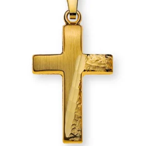 Anhänger Balkenkreuz Gelbgold 750