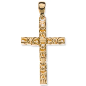 Anhänger Kreuz Bizantina massiv Gelbgold 750 poliert
