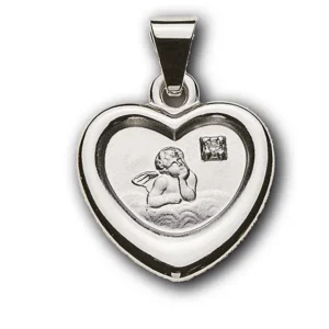 Anhänger Engel Weissgold 750 mit Diamant 0,005 ct.