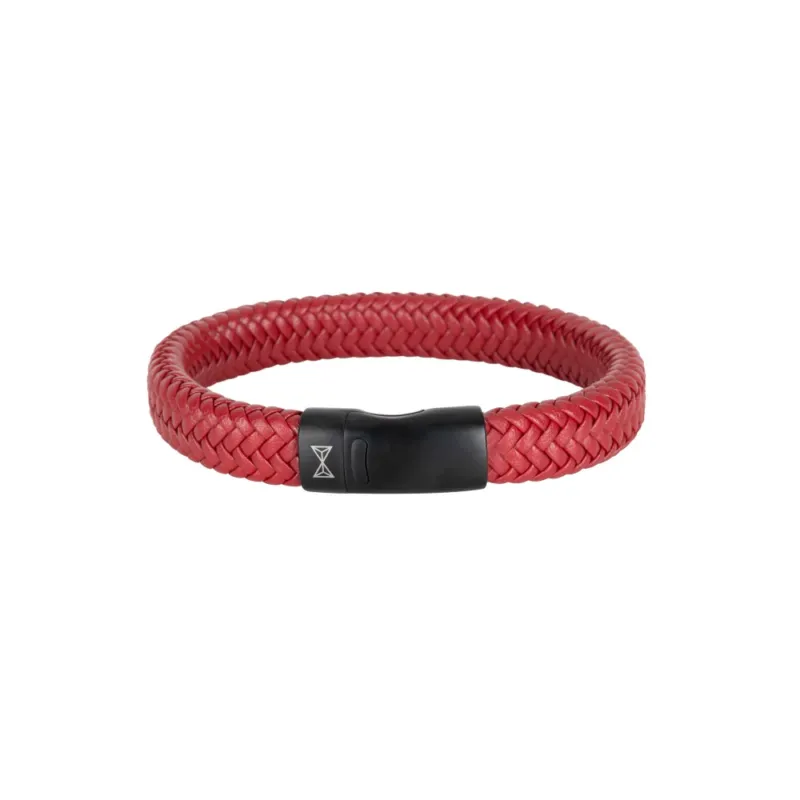AZE Jewellery Herrenarmband Iron John Rot/Schwarz 21cm
