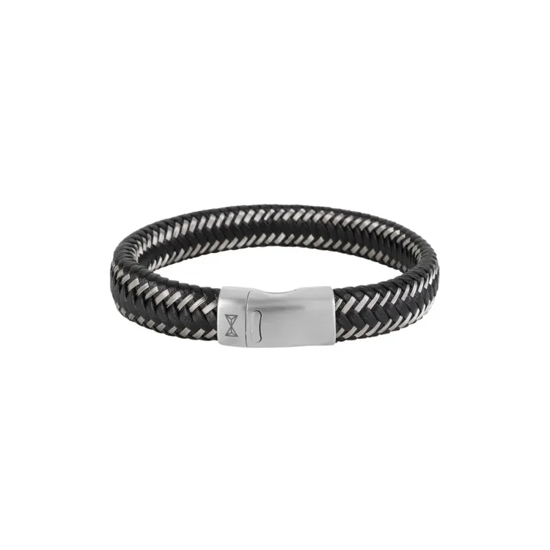 AZE Jewellery Herrenarmband Iron John Schwarz 19.5cm