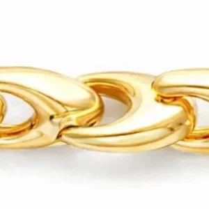 Collier Gelbgold 750 V-Form halbmassiv 7.8mm 45cm