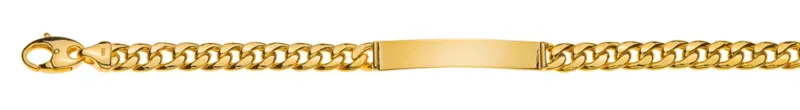 Panzer ID Armband geschliffen Gelbgold 750 7,0 mm 19 cm