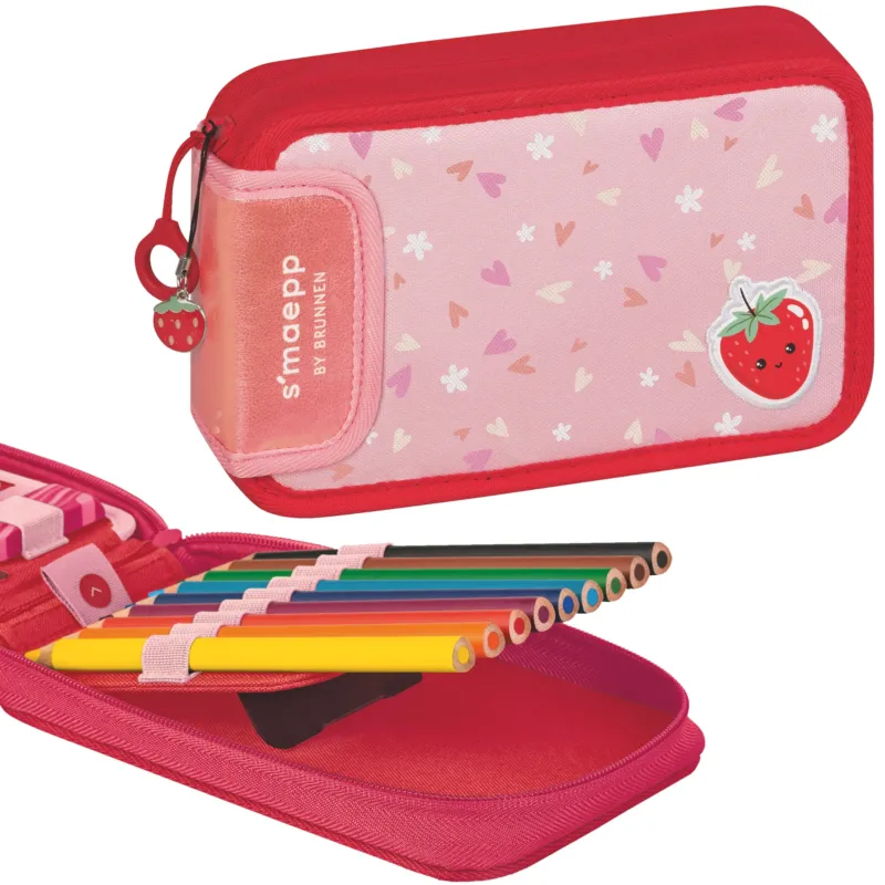 BRUNNEN s'maepp Federmäppchen · Fruity Love · rosa · gefüllt