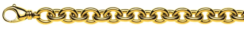 Collier Anker oval Gelbgold 750 Handarbeit 45cm ca. 11.0mm