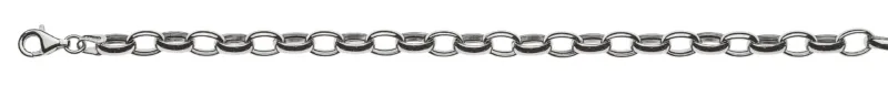 Collier Anker Oval Weissgold 750 halbmassiv ca. 6.0x8.5mm