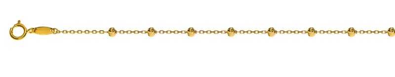 Collier Anker Gelbgold 750 mit 23 Kugeln 2.5mm, 45cm