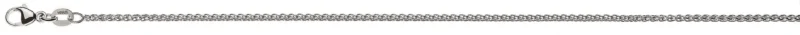 Collier Zopf Weissgold 585 ca. 1.65mm