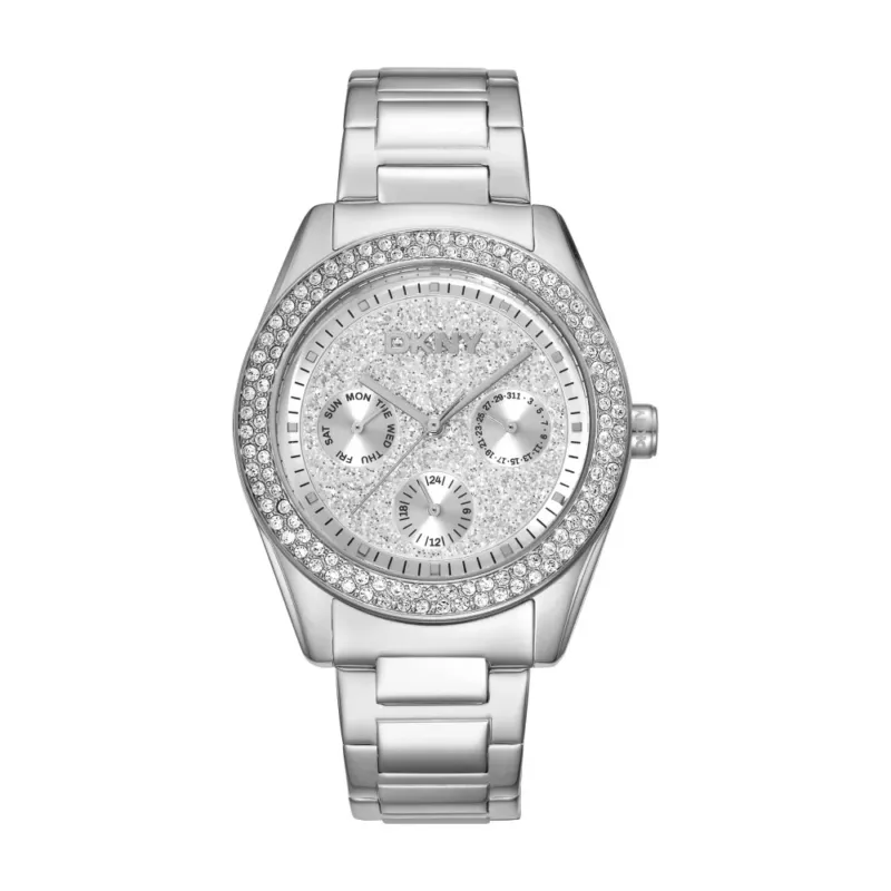 DKNY Damenuhr Chambers Multi Glitz Edelstahl