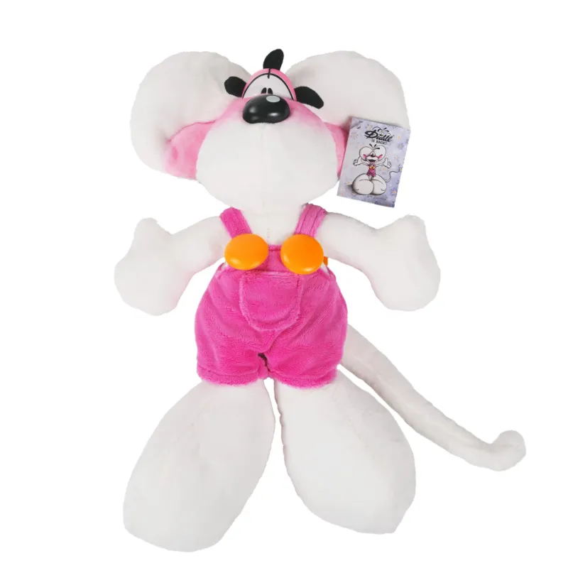 Diddl Kuscheltier mittel · 20 cm · Diddl Maus · Latzhose · Rosa