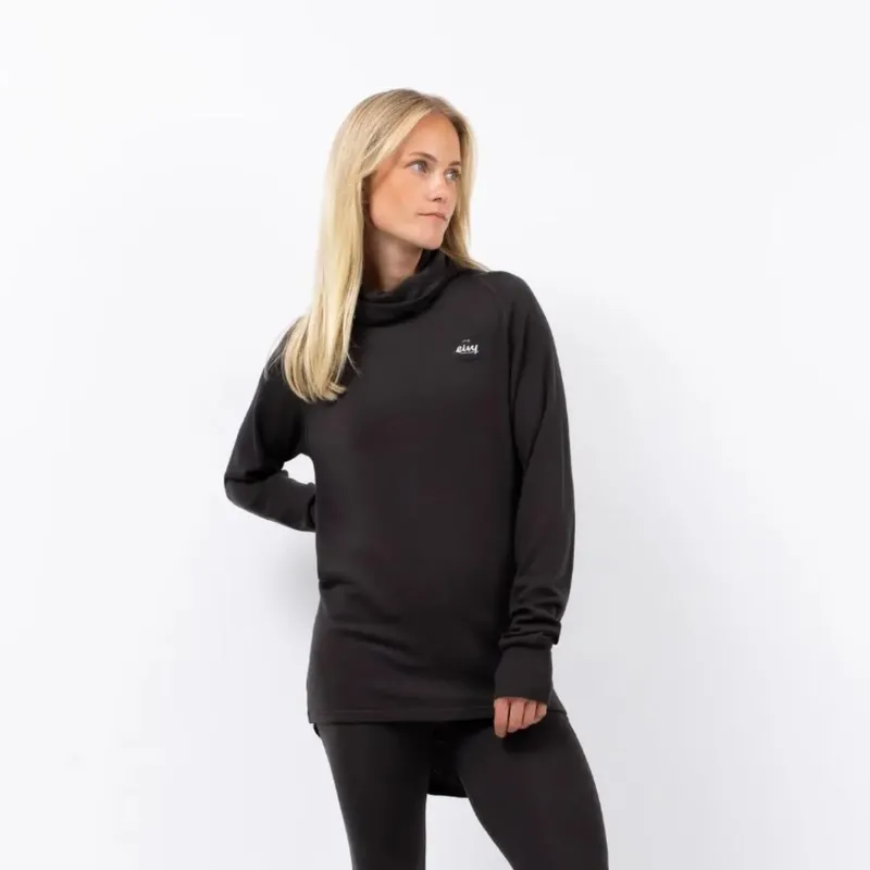 Eivy Damen Icecold Wool Gaiter Rib Top Black-Nitrobags-Shop
