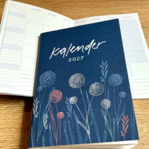 Taschenkalender A6 Monatsplaner (Eine der Guten) blau 2027