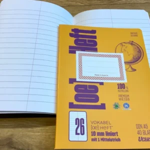 Vokabelheft A5 40Bl. Recycling Ursus - Polly Paper - Umweltfreundliche Schreibwaren