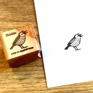 Mini-Stempel Drossel Thialda (Cats on appletrees) - Polly Paper - Umweltfreundliche Schreibwaren