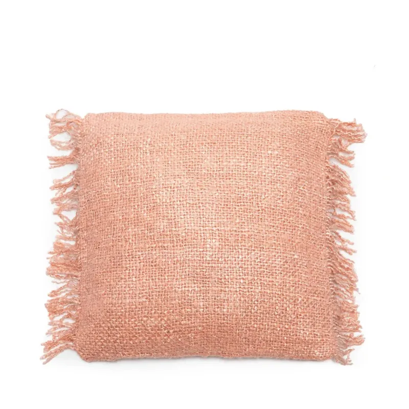 Kissenbezug – Baumwolle Material, Boho Stil, Rosa Ton, 40x40 cm - Oh My Gee | Bazar Bizar Antwerp