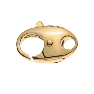 Karabiner Oval Gelbgold 750 13x7mm