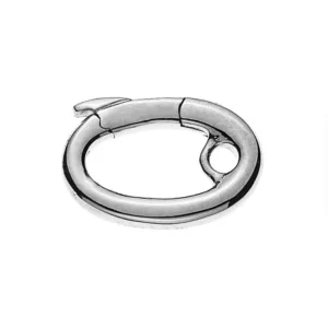 Karabiner Weissgold 750 Klick oval 12.7x8.45x1.8mm
