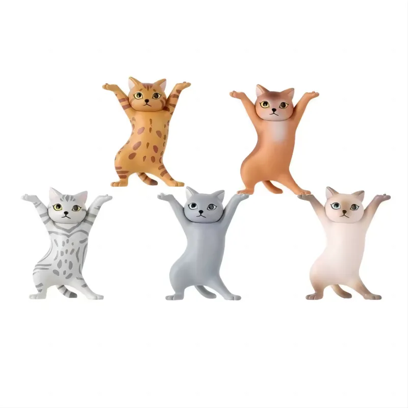 Playful Cat Figurine Pen Holder Set 5-Piece