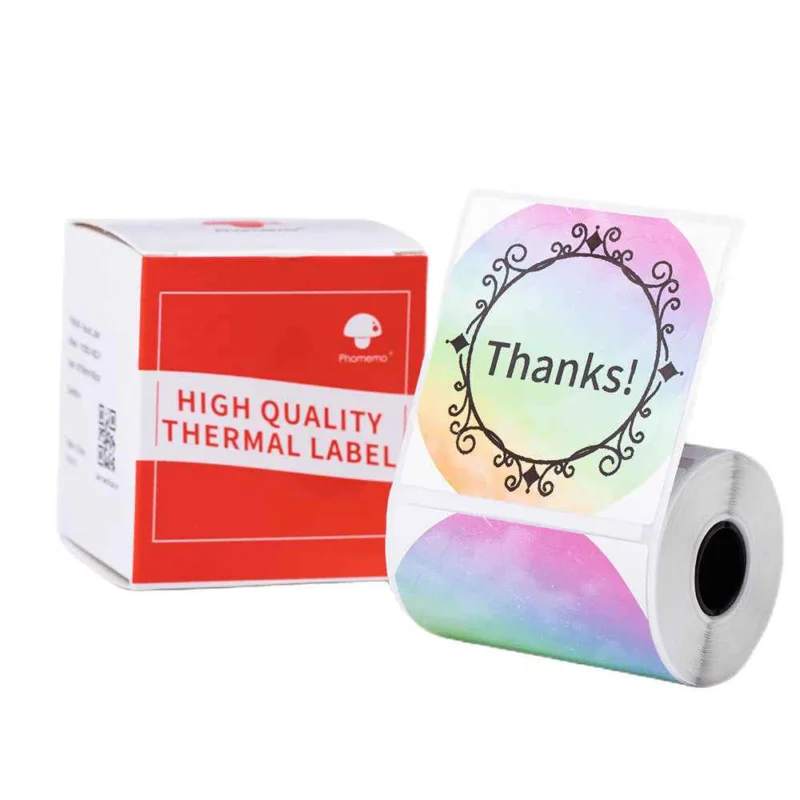 Phomemo 50x50mm Thermal Round Gradient Color Label for M110/M120/M200/M220 Purple