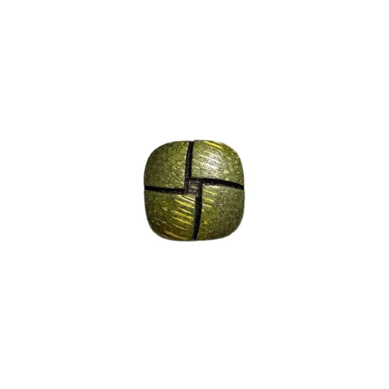 Natural Bamboo Square Shank Buttons for Knitwear & Cardigans – Green – Set of 30