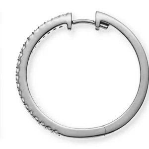 Kreolen Weissgold 750 mit 42 Brillanten 0,26 ct.
