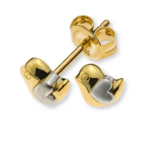 Ohrringe Vogel Gelbgold 750 Herzflugel
