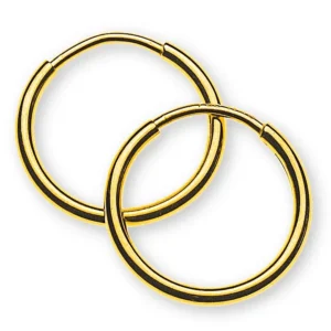 Kreolen Gelbgold 750 Runddraht D: 13 mm B: 1.2 mm