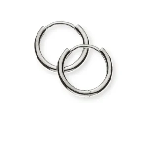 Creolen Weissgold 750 Rund-Profil 12.5mm