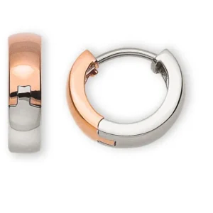 Creolen Bicolor 750 Rot- und Weissgold U-Profil 12mm