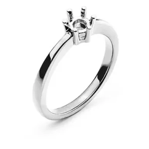 Solitär-Ring Rohling 6-Griff Weissgold 750 für 1.00 ct.