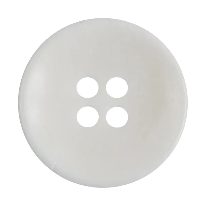 Natural Bowl-Shaped Four-Hole Ivory-Colored Bone Buttons 10pcs