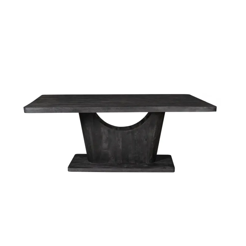 Esszimmertisch – Schwarzes Mangoholz, Robuste Konstruktion, Modernes Design 200 cm – Voco | Starfurn