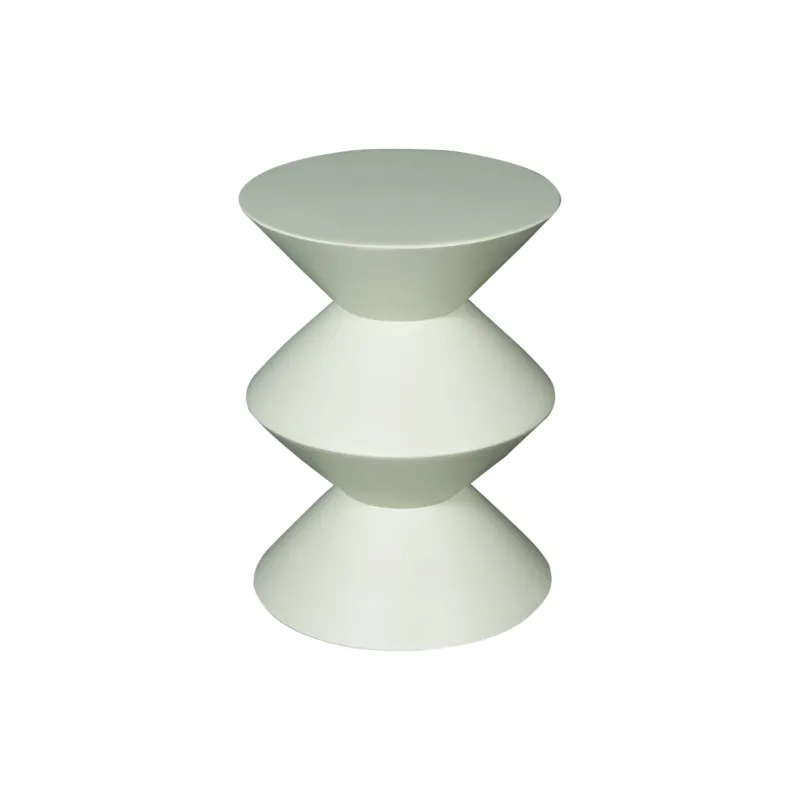 Beistelltisch – Mangoholz, Grünes Lack-Finish, Skulpturales Design – Abel | Starfurn